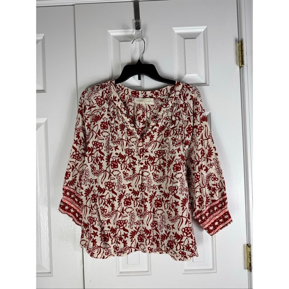 Natalie Martin Womens 3/4 Sleeve Blouse Size XS